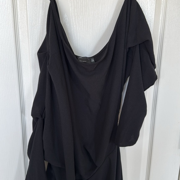 ASOS DESIGN Curve Slouchy Fallen Shoulder MIDI Dress - Picture 6 of 7